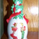 Porcelain Christmas Bell "Under The Mistletoe" 1989 AVON