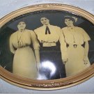 Framed TRIPLETS * Vintage Oval Glass