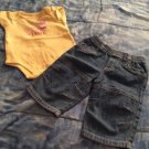 Small Wonder/ Faded Glory 0- 3 Months Short Sleeve Pant Set Pre- Owned