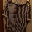 Faded Glory Big Mens Striped Polo Shirt ~ 3XLARGE 100% Cotton pre-owned