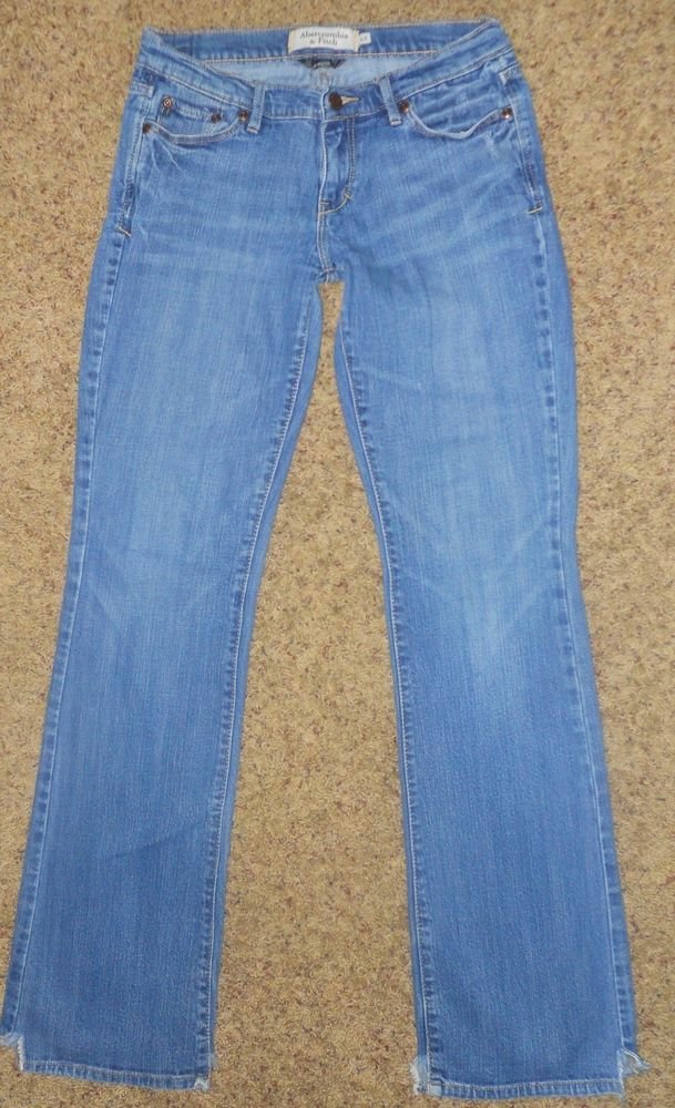 #4121 ABERCROMBIE & FITCH EMMA LOW RISE BOOT CUT JEANS 4R STRETCH 28 ...