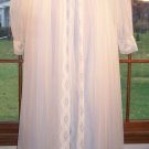 Mint condition vintage sheer ivory peignoir gown and robe