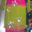 sr 106 dyed chiffon three qarter sleeve suit