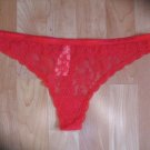 Victoria's Secret Christmas Red All Lace Sheer Thong XSmall
