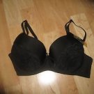 Lukasi Demi Bra w/ Lace Trim Black 34C 34 C