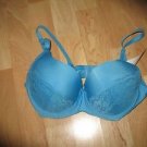 Lukasi Demi Bra w/ Lace Trim Teal 34C 34 C