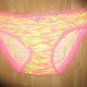 Victoria's Secret Neon Pink/Orange/Yellow/Grn/Bl Ruffled Edged Bikini Small