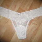 Victoria's Secret "The Lacie" SHIMMERY Thong One Size OS White