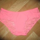 Victoria's Secret Low Rise Lace Back All Medium Pink Hiphugger Size XSmall
