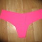 Victoria's Secret  PINK Sleek and Sexy Feel Bright Pink Thong Large