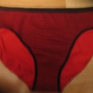 Victoria's Secret Red & Black Small Plaid Checks Hi-Leg Brief XLarge