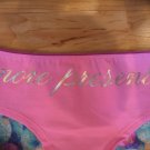 Victoria's Secret PINK Lace Back Cheekster w/ "more presents" Print Small