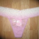 Victoria's Secret PINK All Lace Thong White w/ Lavender Gradient Color Medium
