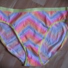 Victoria's Secret Neon Colors Zig Zag Print High Leg Brief XLarge