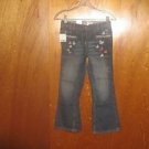 Next Brand Girl's Butterfly Embroidered Blue Denim Jeans Sizes 10 NWT Cute!