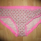 Victoria's Secret Glitter Ruffled Edging Hiphugger Hot Pink w/Dots Size Medium