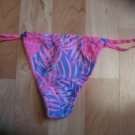 Victoria's Secret PINK Pink & Lavender V-String w/Lace back Small