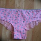 Victoria's Secret PINK Lace Back Teal/Pink Hipster w/Palm Trees XSmall