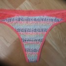 Victoria's Secret Multi-color Hearts Bright Orange Lace Waisted Small