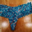 Victoria's Secret PINK Teal/White/Yellow/Coral "Splash" Low Rise Cheekster XS