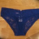Victoria's Secret PINK Royal Blue All Lace Ex Low Rise Mini Bikini Large