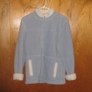 Cherokee Woman's Fleece Winter Jacket Light Blue/Ivory Warm Comfy Large