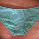 Victoria's Secret Low Rise Lace Back All Aqua/Teal Hiphugger Small