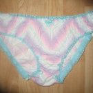 Victoria's Secret Pastel Teal/Lavender/Pink/White Ruffled Edged Bikini Medium