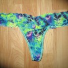 Victoria's Secret PINK Bright Color Thong  Blue/Green/Purple/Yellow Large