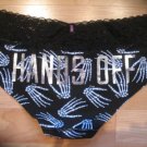 Victoria's Secret PINK Halloween Skeleton Hands Lace-Waist Hipster "Hands Off" M
