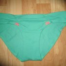 Victoria's Secret PINK Green Low Rise Bikini "feeling naughty" in Sliver Small