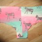 Victoria's Secret Pink Extra Low Rise Hipster Zebras on Aqua/Pink XSmall