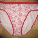 Victoria's Secret Snowflake Pattern Bikini Red/Pink/Gray on White Small