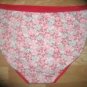 Victoria's Secret Snowflake Pattern Bikini Red/Pink/Gray on White Small