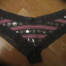 Victoria's Secret Silver Glitter Snowflake Lace Edged Cheeky Winter Holidays Lrg