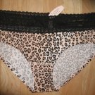 Victoria's Secret Lace Waisted Low-Rise Hiphugger Brown Leopard Print Size Large