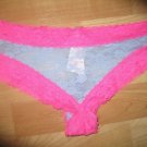 Victoria's Secret PINK All Lace Ex Low Rise Cheekster Lavender/Bright Pink Large