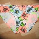 Victoria's Secret PINK Extra Low-Rise Floral Bikini Orange/Blue/Green Medium