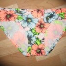 Victoria's Secret PINK Extra Low-Rise Floral Bikini Orange/Blue/Green XSmall