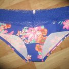 Victoria's Secret PINK Extra Low-Rise Lace-Waisted Hipster Purple-Blue Medium