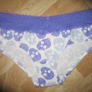 Victoria's Secret PINK Purple/Silver Halloween Skulls Ex Low-Rise Hipster XSmall