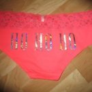 Victoria's Secret PINK Low Rise Lace Waisted "HO HO HO" Hipster Small