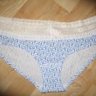 Victoria's Secret Low Rise Lace Waisted Blue Floral Hiphugger Size Medium
