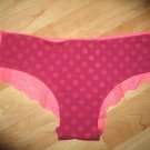 Victoria's Secret PINK Extra Low-Rise Lace Back Hipster Burundy & Pink Medium