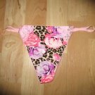 Victoria's Secret PINK Extra Low Rise V-String Pink Floral Small