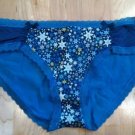 Victoria's Secret Purple/Navy Striped Hiphugger w/Star & Snowflake print XLarge