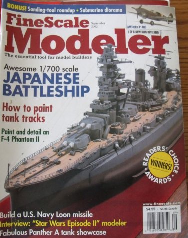 FineScale Modeler Sept 2002 Loon missile Type VIIC U-Boat IJN Fuso Panther tank