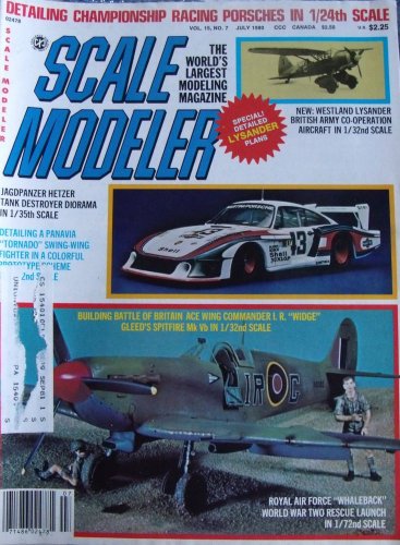 Scale Modeler July 1980 Jagdpanzer Tornado Westland Lysander 1/32 Spitfire Mk Vb