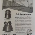 1920s Ohio Brass Company O-B Insulators ad