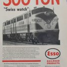 1950s Esso Railroad Products / Atlantic Coast Line / EMD FT locomotive ad